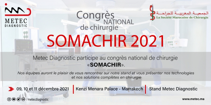 Participation Metec DIagnostic au congrès national de chirurgie SOMACHIR 2021